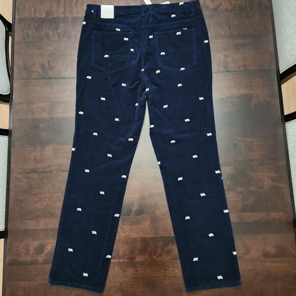 NWT Talbots Corduroy Straight Leg Polar Bear Pants Size 14 - Picture 7 of 8